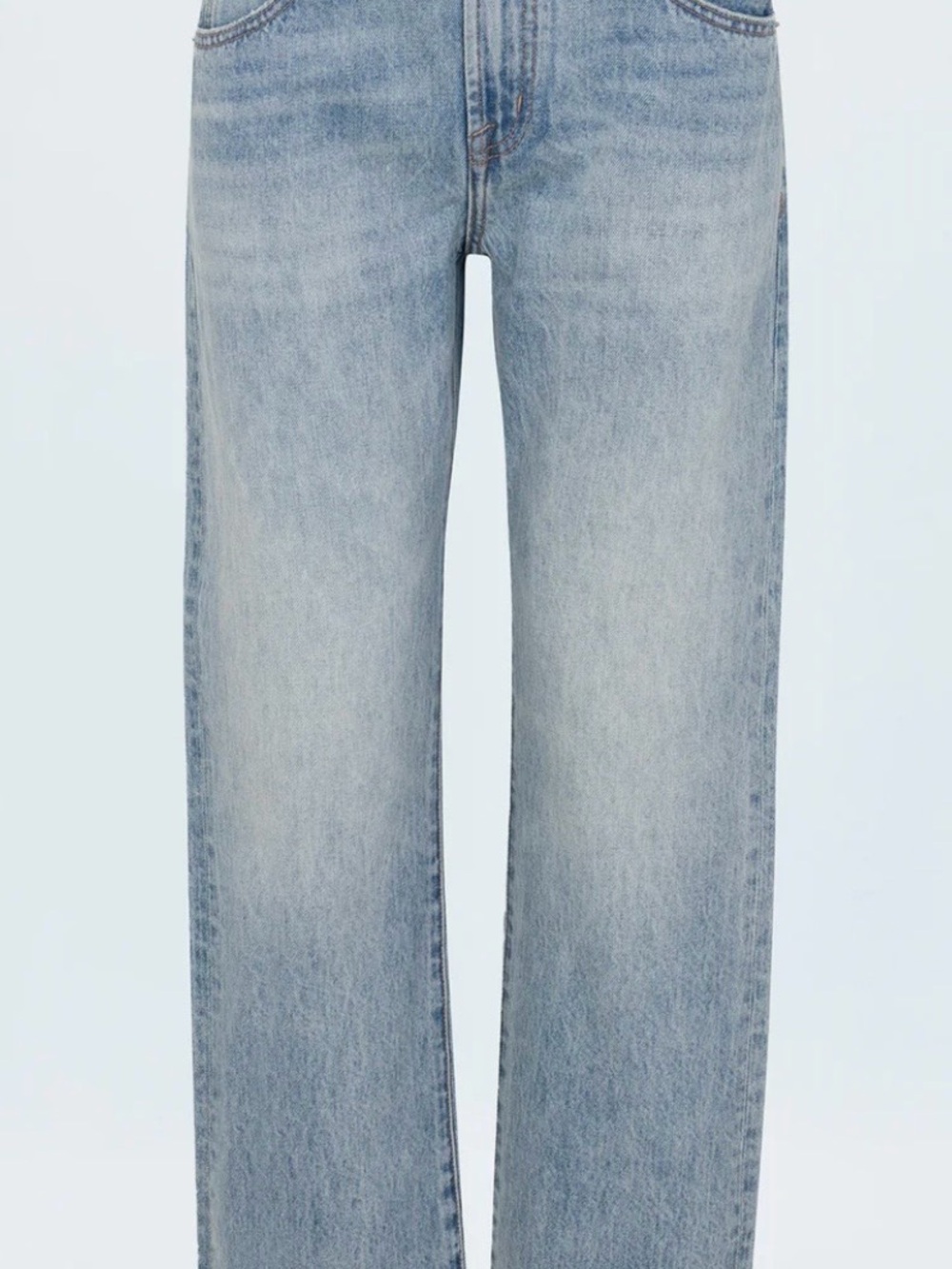 Pistola Lexi Mid Rise Bowed Straight Jeans in Bowie Light Wash Size 25 - Picture 12 of 12